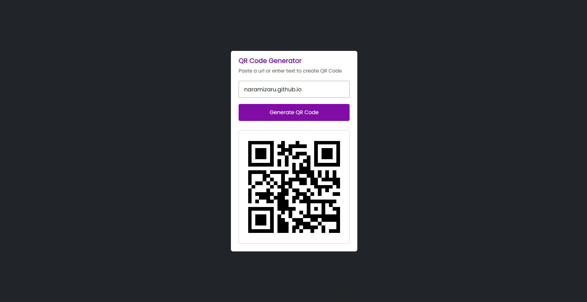 QR Code Generator